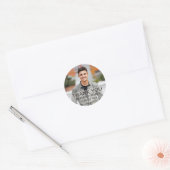 Foto Graduation Party Dank u naam Jaar Classi Ronde Sticker (Envelop)