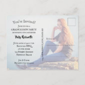 Foto Graduation Party Invitation Briefkaart (Achterkant)