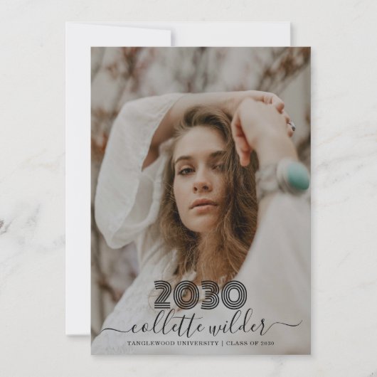 Foto Graduation Party Invitation Kaart (Voorkant)