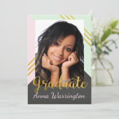 Foto Graduation Party Invitation Kaart (Staand voorkant)