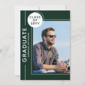 Foto Graduation Party Modern Script Green White (Voorkant)