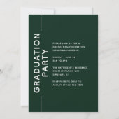 Foto Graduation Party Modern Script Green White (Achterkant)