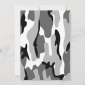 Foto Gray Camo Afstuderen Uitnodiging (Achterkant)