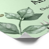 Foto Greenery Celebrating the life Funeral Poster (Hoek)