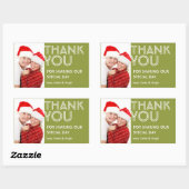 Foto groot groen dank je uit het label van de brui (Vel)