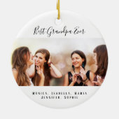 Foto grootmoeders keramisch ornament (Achterkant)