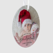 Foto: Grootouders Eerste Kerstmis Zwart script Ornament (voorkant)