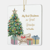 Foto: Grootvader eerste kerstboom en Wieg Keramisch Ornament (Links)