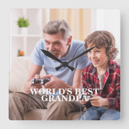 Foto grootvader / iemands wandklok vierkante klok