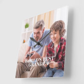 Foto grootvader / iemands wandklok vierkante klok (Hoek)