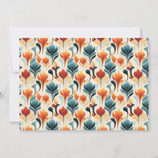 Foto Groovy Retro 70s Bloemenbruiloft Save The Date (Achterkant)