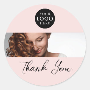 Foto Hair Sloan Logo Klant Bedankt Ronde Sticker