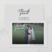 Foto Handgeschreven bruiloft bedankkaart (Voorkant / Achterkant)