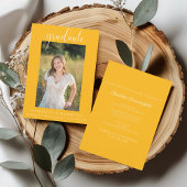 Foto Handgeschreven Script Gold Afstuderen Kaart