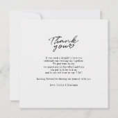 Foto Handgeschreven Script Wedding Bedankt Notitiekaartje (Achterkant)