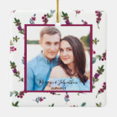 Foto handgeschreven script winterbessen keramisch ornament (Achterkant)