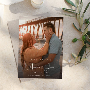 Foto - Handschrift Verticaal Save the Date 4 Kaart