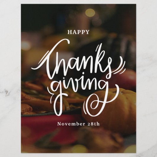 Foto Happy Thanksgiving sociale media Flyer (Voorkant)