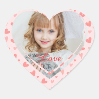 Foto Hart en Liefde Script Hart Sticker