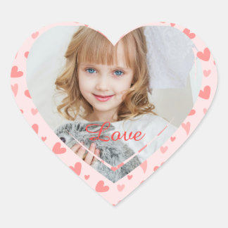Foto Hart en Liefde Script Sticker