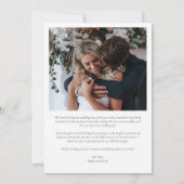 Foto Hart Hand-Lettered Wedding Dank u Bedankkaart (Achterkant)