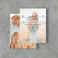 Foto Hart Kalligrafie Sweet 16