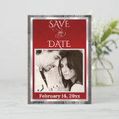 Foto & Hart - Rood Save The Date (Staand voorkant)