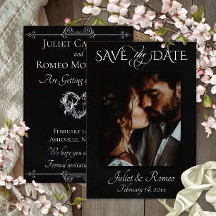 Foto & Hart Save the Date op Zwart