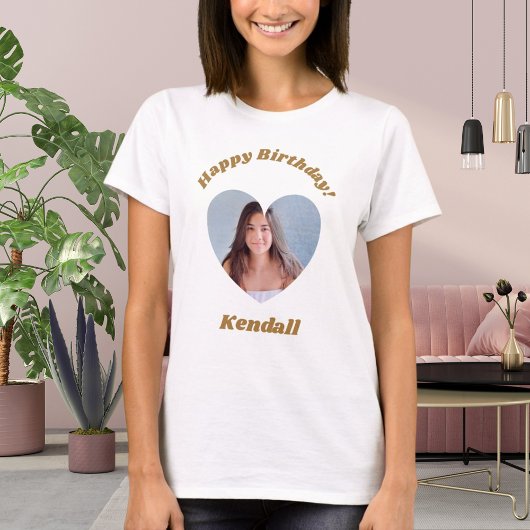 Foto hartenaam verjaardag t-shirt