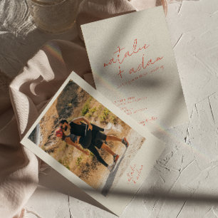 Foto Helder Sinaasappel Retro Leuke grillige bruil Kaart