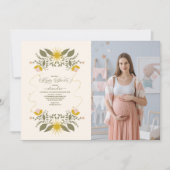 Foto  hemelbotanisch Baby shower Kaart (Voorkant)