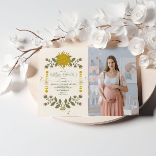 Foto hemelbotanisch Baby shower Kaart