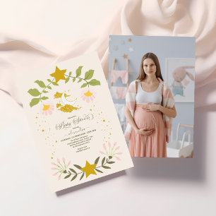 Foto hemelbotanisch Baby shower Kaart