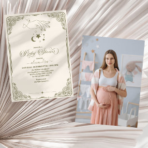Foto hemelbotanisch Baby shower Kaart