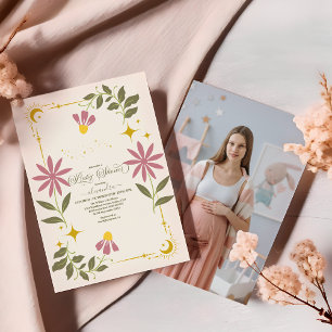 Foto hemelbotanisch Baby shower Kaart