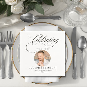 Foto-herdenking van levensstijl Elegante script ro Servet