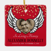 Foto-herdenkingscommemoratieve Kerstmis Keramisch Ornament (Voorkant)