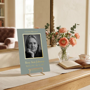 Foto-herdenkingsdienst 'In Loving Memory' Folie Uitnodiging