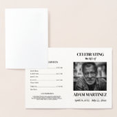 Foto-herdenkingsdienst Viering Van Leven Memorial Folie Kaarten (Display)