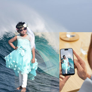 Foto-herdenkingskaart 'In onze harten voor altijd' Bedankkaart