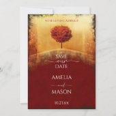 Foto Herfst Boom Save the Date (Voorkant)