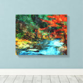 Foto herfst Digital Waterverf Canvas Afdruk (Insitu (Houten vloer))