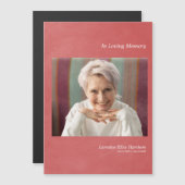 Foto: Herinnering licht rood faux metallisch effec (Voorkant / Achterkant)