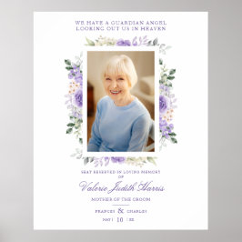 Foto Herinnering Trouw Geliefden Paarse Tinten Poster