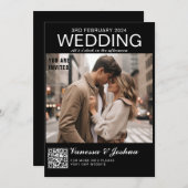 Foto Hoesje Magazin QR Code Wedding Kaart (Voorkant / Achterkant)