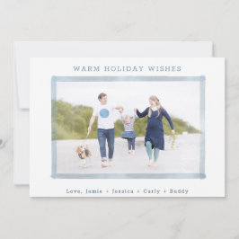 FOTO HOLIDAIRE KAART| Kerstmis met kuststrand Feestdagenkaart