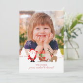 FOTO HOLIDAY KAART | Buffalo Check Santa Flannel (Staand voorkant)