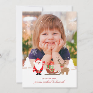 FOTO HOLIDAY KAART Buffalo Check Santa Flannel