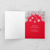 FOTO HOLIDAY-KAART | Winterkerstsnowflakes Feestdagen Kaart (Binnen)