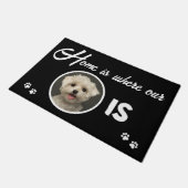 Foto Home is waar Mijn hond zwart is Deurmat (Schuin)